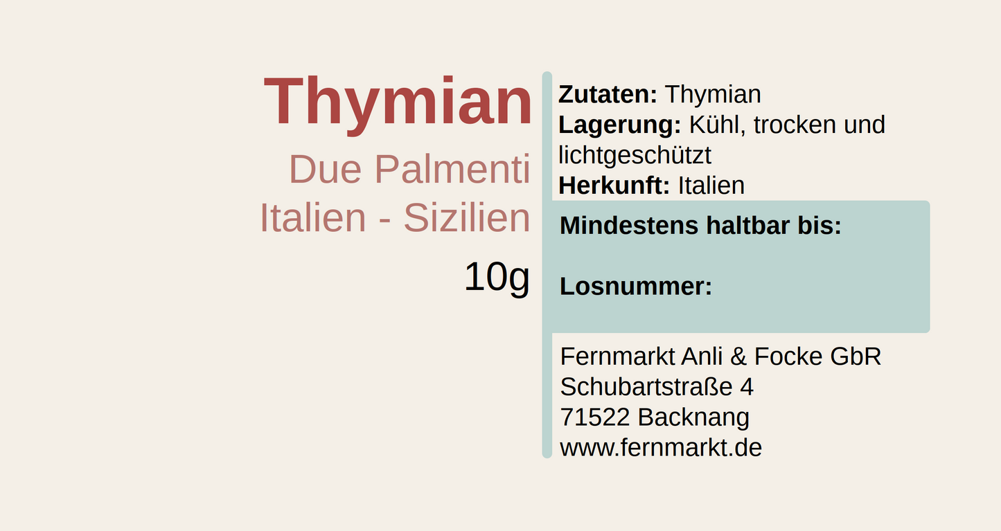 Thymian gerebelt